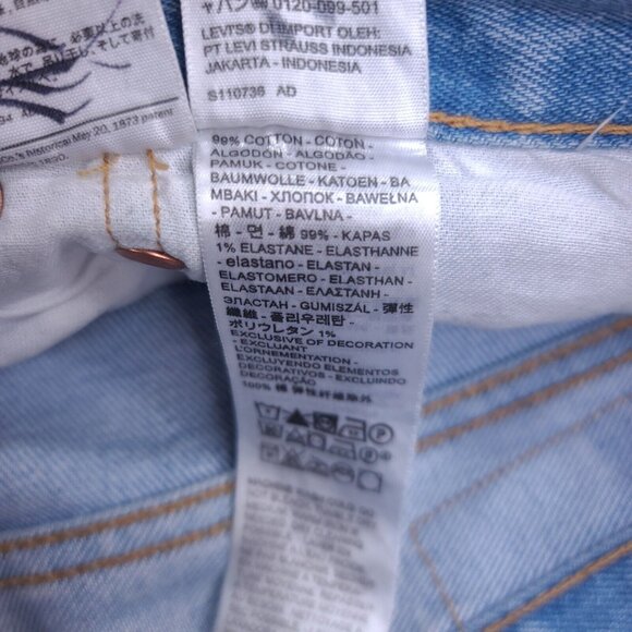 Levis Mens 501 XX Jeans 36x30 Original Straight Leg Button Fly Blue Denim Pants - Picture 9 of 10